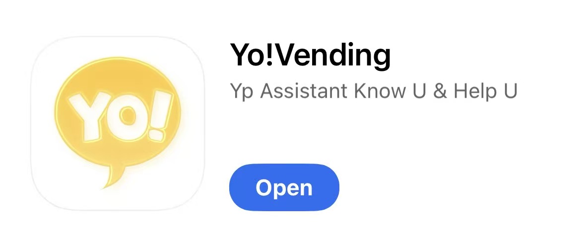 App Store / Google Play — search Yo!Vending